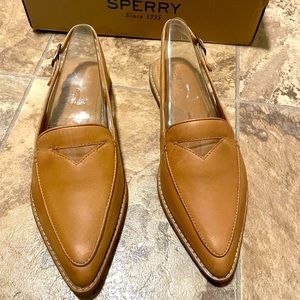 Brand new Tan Sperry Slingback Suede